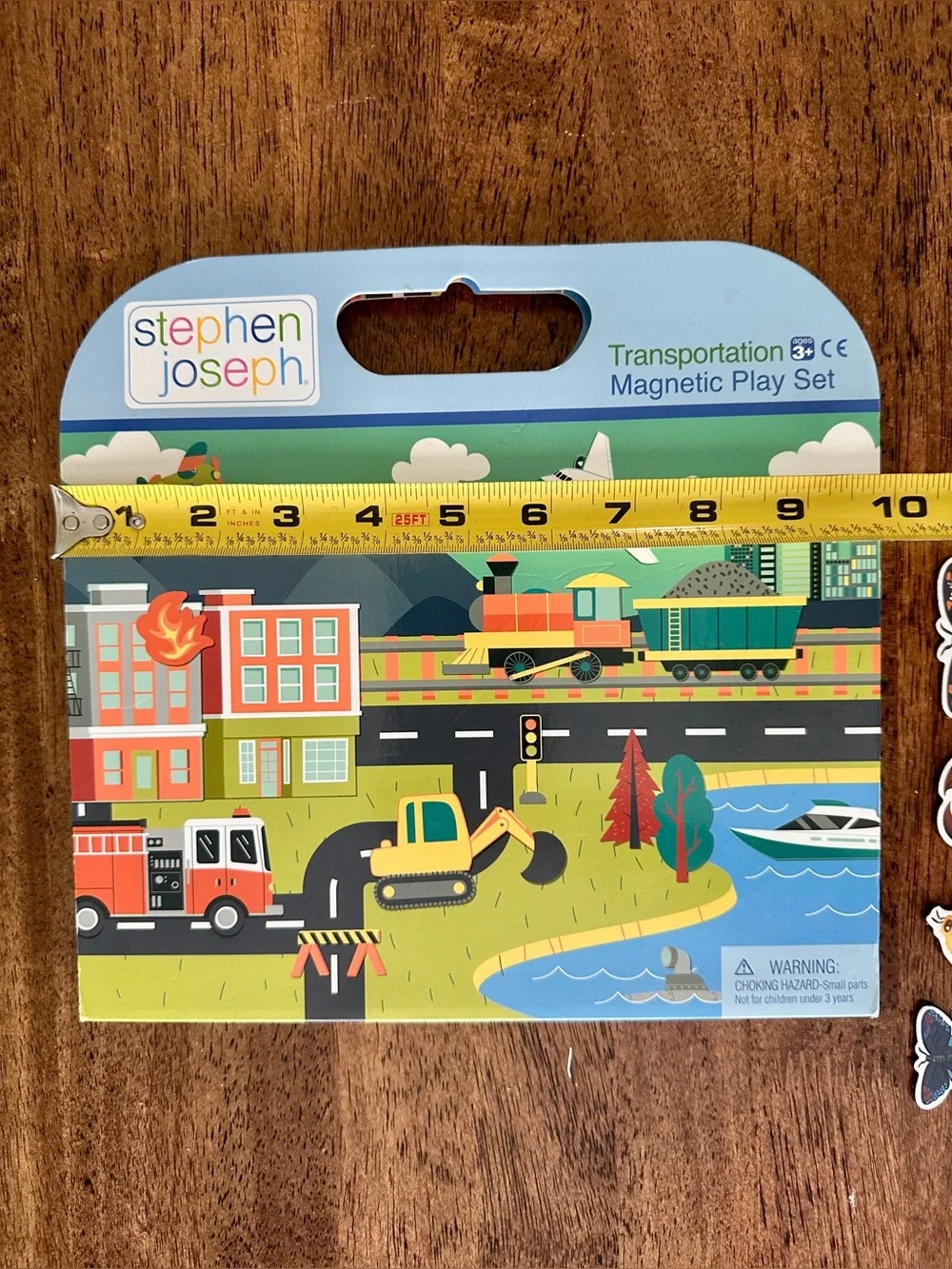 Stephen Joseph Transportation Magnetic Play Set + Extra Magnets + Storage Case